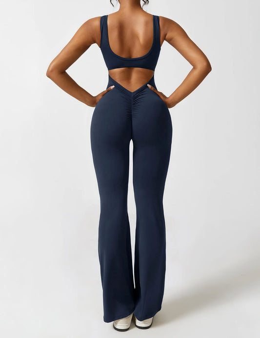 VistaFlare™   |  V-Back Flared Jumpsuit