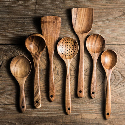 TeakTaste™   |    Wooden Kitchen Utensils Set