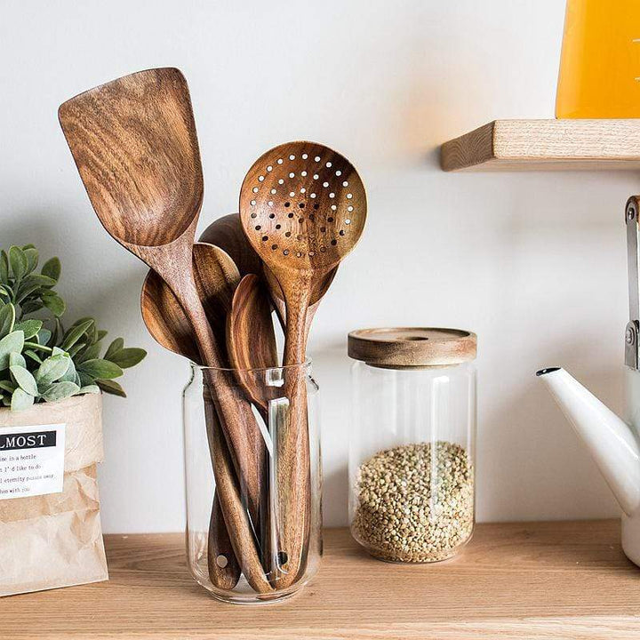 TeakTaste™   |    Wooden Kitchen Utensils Set