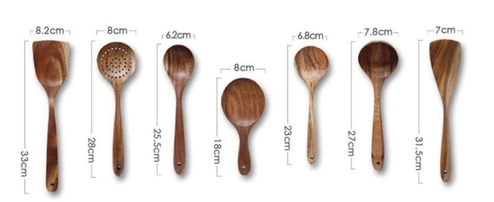 TeakTaste™   |    Wooden Kitchen Utensils Set