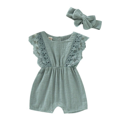 Mia™ | Baby Girl Lace Romper