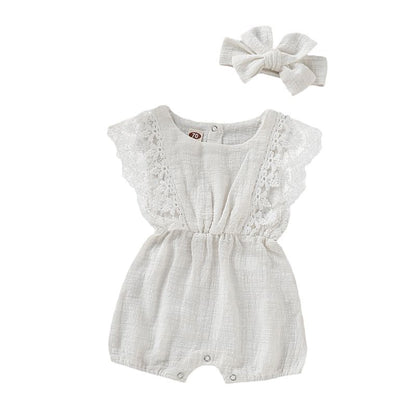 Mia™ | Baby Girl Lace Romper