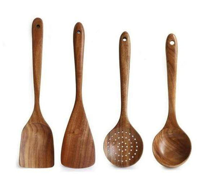 TeakTaste™   |    Wooden Kitchen Utensils Set